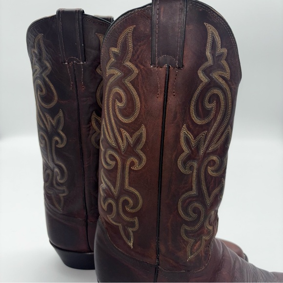 Justin Mens Dark Brown Western Boots - Picture 10 of 16